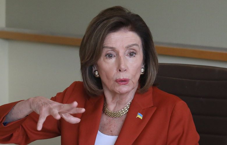 US Speaker of the House Nancy Pelosi spoke to the Seattle Times editorial board, Wednesday, May 4, 2022. 220298