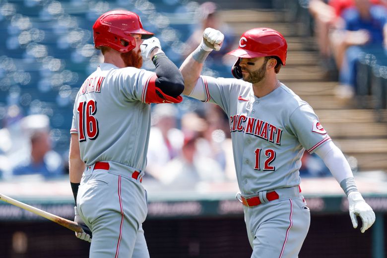 Naquin homers, Reds down Guardians 4-2 for 2-game sweep - The San Diego  Union-Tribune