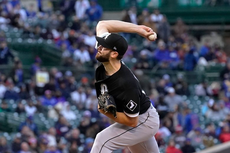 Aaron Bummer of the Chicago White Sox reacts after the double play