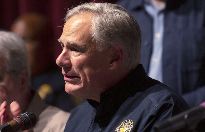 Texas Gov. Greg Abbott speaks during a news conference in Uvalde, Texas Wednesday, May 25, 2022. The 18-year-old gunman who slaughtered 19 children and two teachers at a Texas elementary school barricaded himself inside a single classroom and “began shooting anyone that was in his way,” authorites said Wednesday in detailing the latest mass killing to rock the U.S. (AP Photo/Dario Lopez-Mills) TXDL111 TXDL111