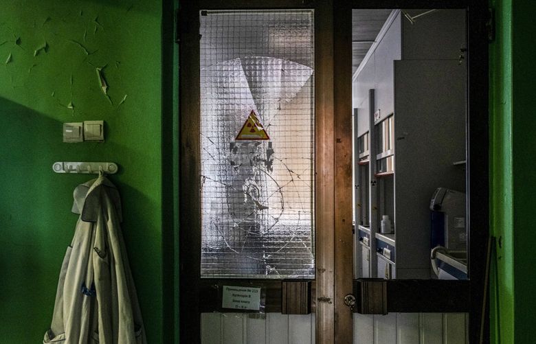 The Central Analytical Laboratory at Ukraine’s Chernobyl nuclear power plant site, where expensive equipment was stolen or destroyed by Russians during their one-month occupation. MUST CREDIT: Photo for The Washington Post by Kasia Strek/Panos Pictures.
