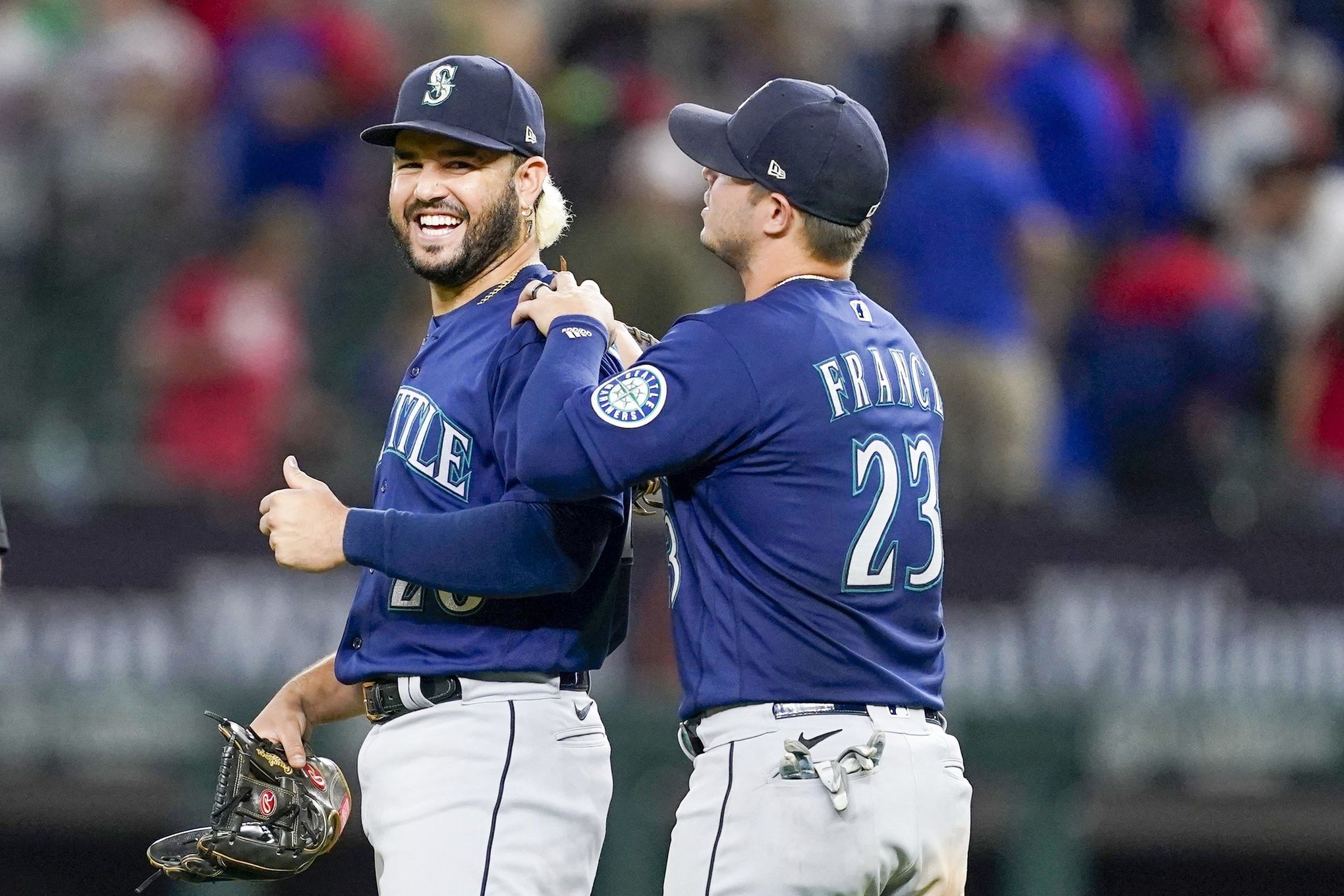 3 Up, 3 Down: Eugenio Suárez Stays Hot to Lead Seattle Mariners to 6-5  Comeback Win Over Texas Rangers - Sports Illustrated Seattle Mariners News,  Analysis and More