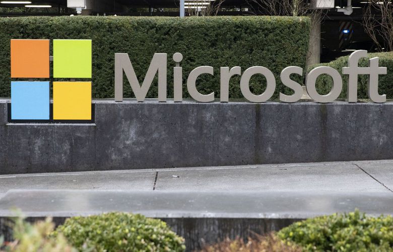 Microsoft’s west campus in Redmond on Monday, Feb. 14, 2022. 