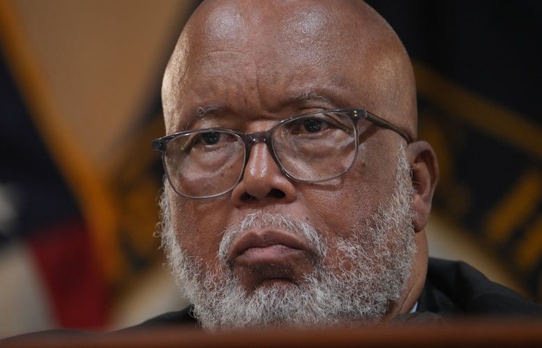 Rep. Bennie Thompson (D-Miss.) chairs the first public hearing of the House Select Committee to Investigate the January 6th Attack on the U.S. Capitol, on Capitol Hill in Washington on Thursday, June 9, 2022. (Doug Mills/The New York Times)

 XNYT355 XNYT355