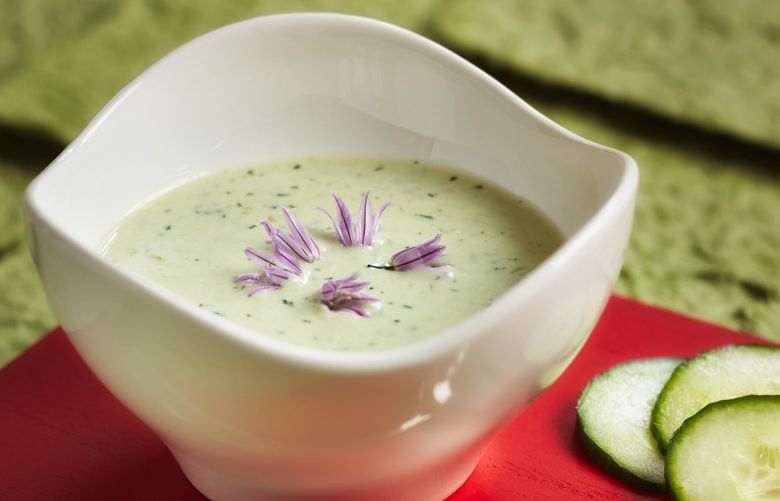 TASTE; corn salad, cucumber soup, peppers. Nancy Leson, Pacific Northwest Magazine food writer. Story ID: