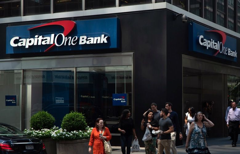 FILE – A Capital One branch bank in midtown Manhattan on July 30, 2019. Paige Thompson’s lawyers have argued that the discovery of the flaws in Capital One’s data storage system reflected the same practices used by legitimate security researchers. (Emon Hassan/The New York Times)