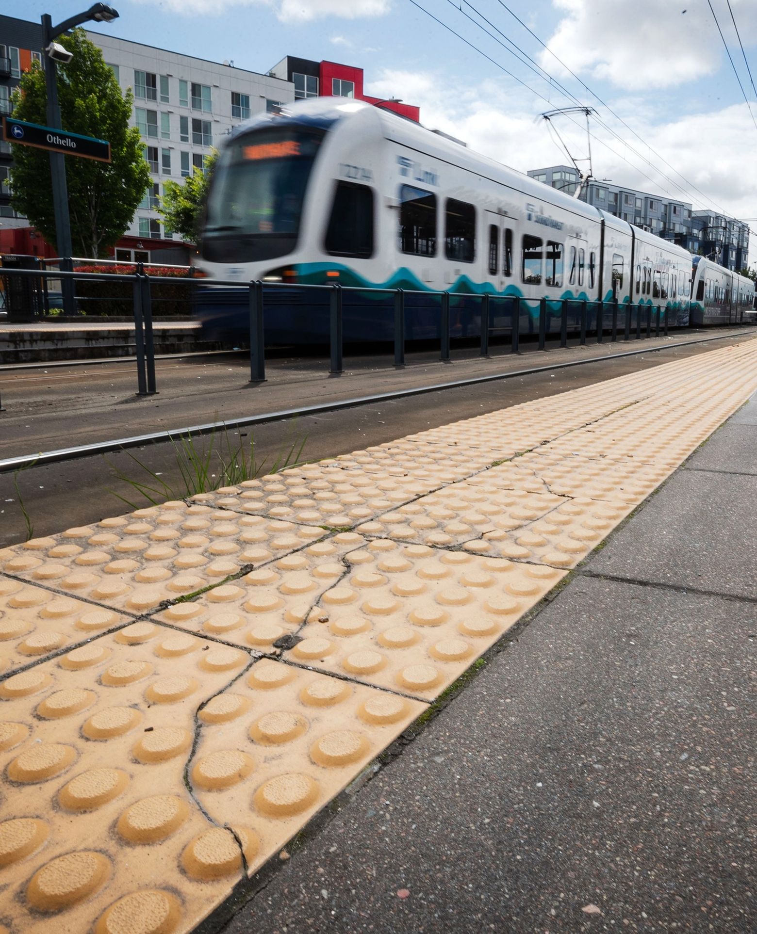 Cracked tiles mean light rail in Rainier Valley will run less often this  summer