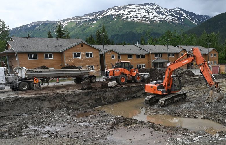Earthwork is underway for new employee housing next to current employee housing at Alyeska Resort on Thursday, June 9, 2022.  (Bill Roth/Anchorage Daily News/TNS) 51143131W 51143131W