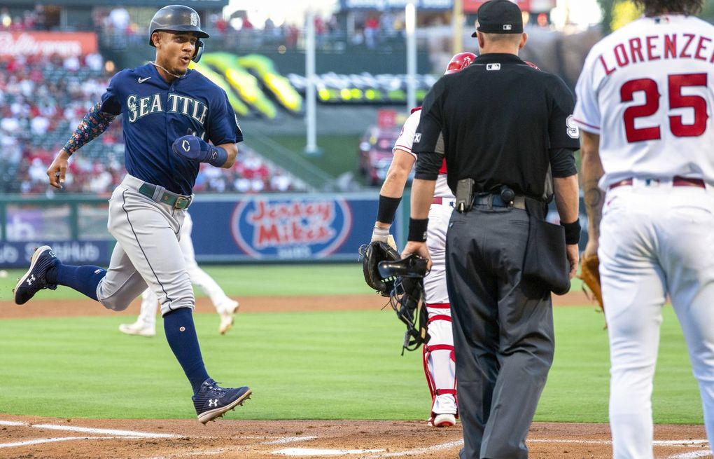 Shohei Ohtani of the Los Angeles Angels hit a solo home run in the third  inning of a baseball game against the Seattle Mariners on June 25, 2022, at  Angel Stadium in