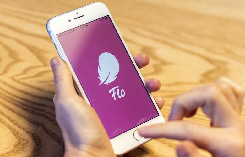 FILE – The mobile app Flo is run on an iPhone in San Francisco on Oct. 9, 2019. Downloads of apps that track menstrual cycles, like Flo, have risen rapidly since the Supreme Court overturned Roe v. Wade. (Cayce Clifford/The New York Times) XNYT154