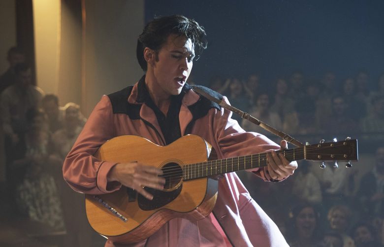 This image released by Warner Bros. Pictures shows Austin Butler in a scene from “Elvis.” (Warner Bros. Pictures via AP) NYET104 NYET104
