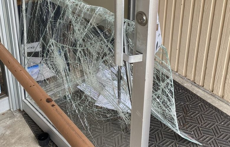 St. Louise Parish in Bellevue was vandalized and an employee assaulted Tuesday, Bellevue police said.