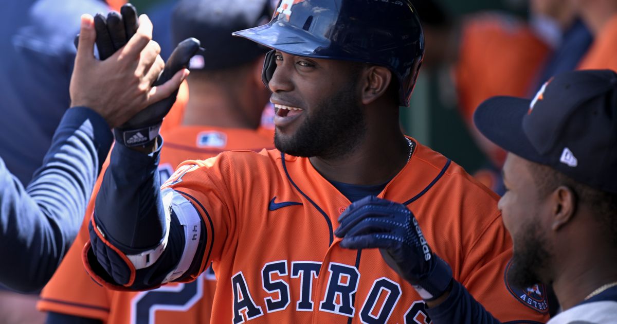 Yordan Alvarez's Teammates Show How Much They Love Him With Touching Moment  During His $115 Million Astros Contract Day