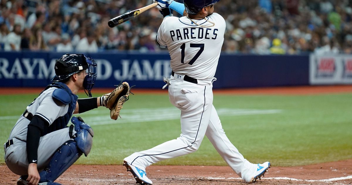 Paredes and Díaz homer as Rays stop seven-game skid with 10-4 win