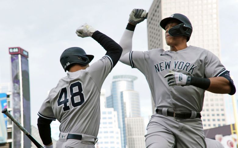 Yankees hit 3 homers to beat Twins 10-4 for 7th straight win