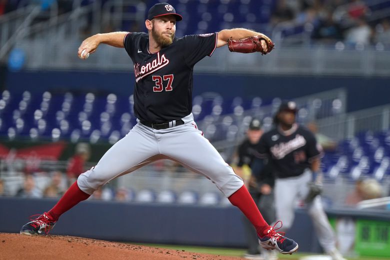 Strasburg yields 1 hit in 5 1/3 innings in return for Nats