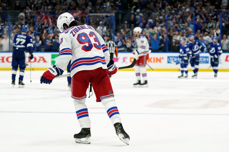 Mika Zibanejad of the New York Rangers in the third period of the