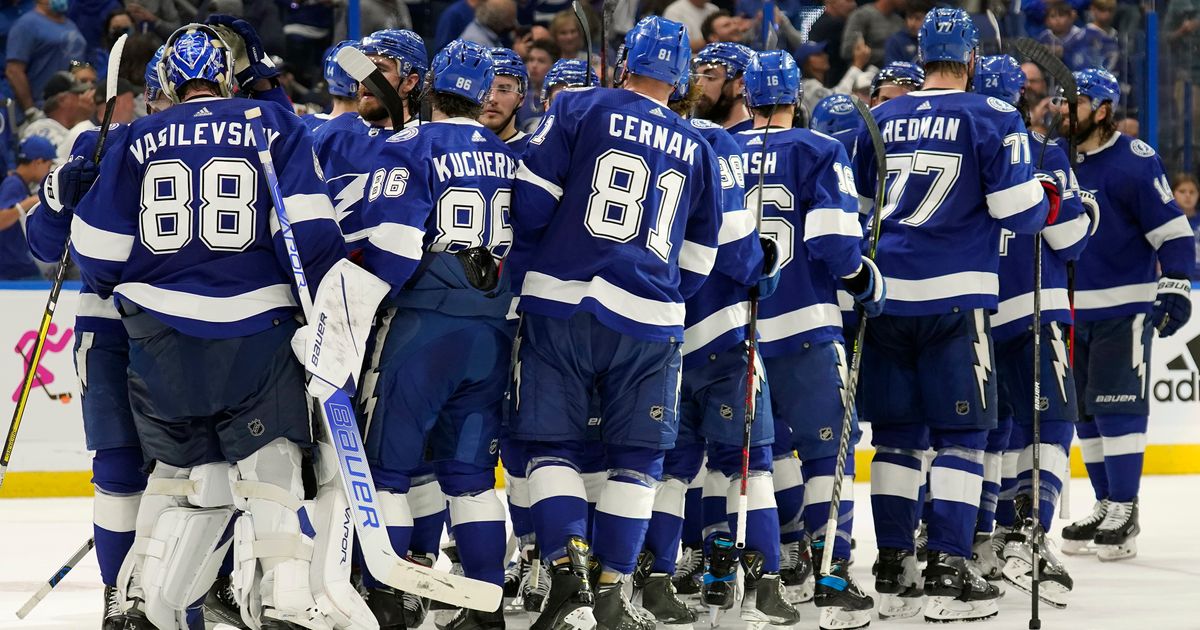 Lightning beat Rangers 41 in Game 4 to even East final The Seattle Times