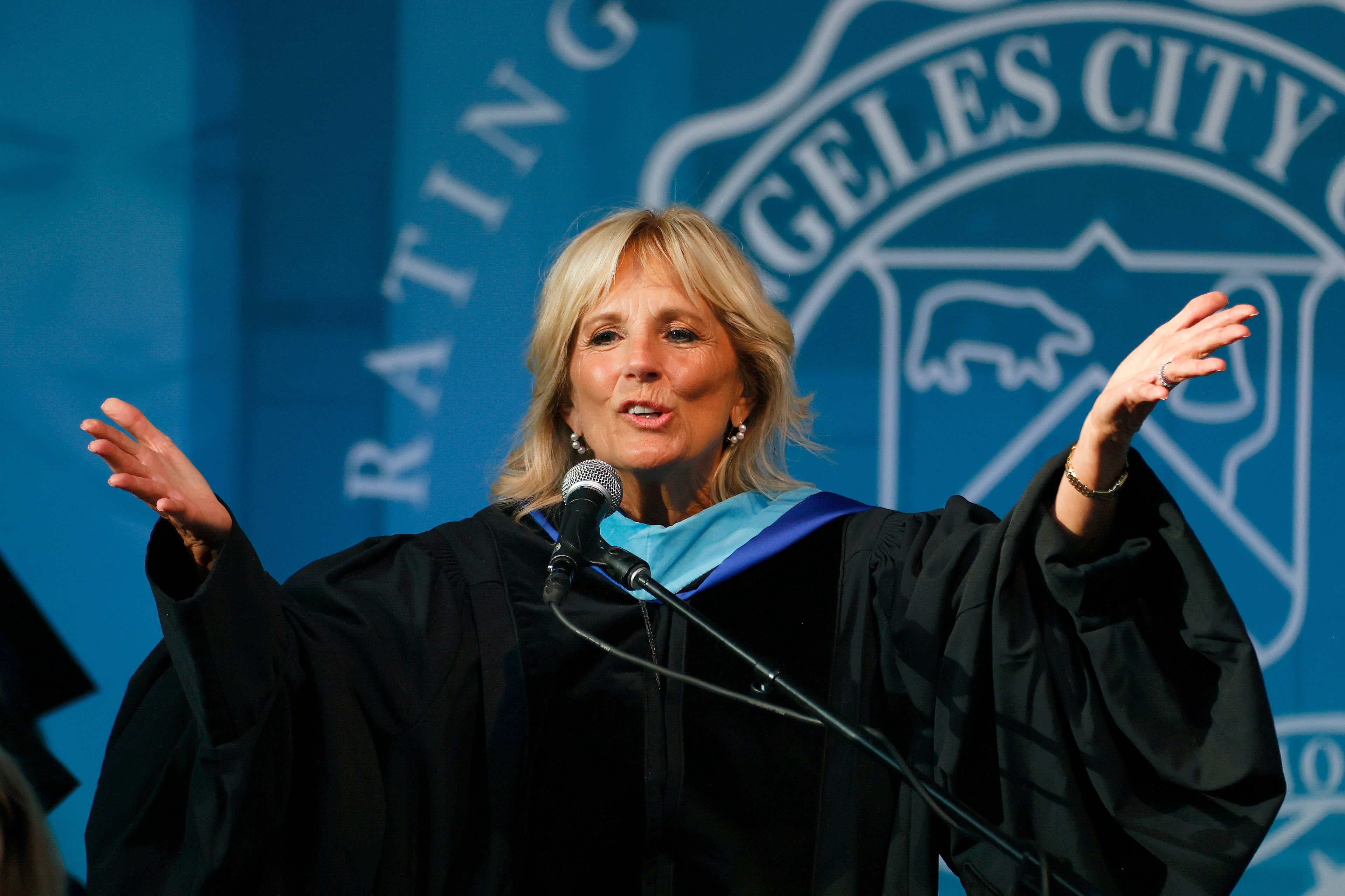 Jill Biden To L.A. College Grads: ‘Never Forget Your Path’ | The ...