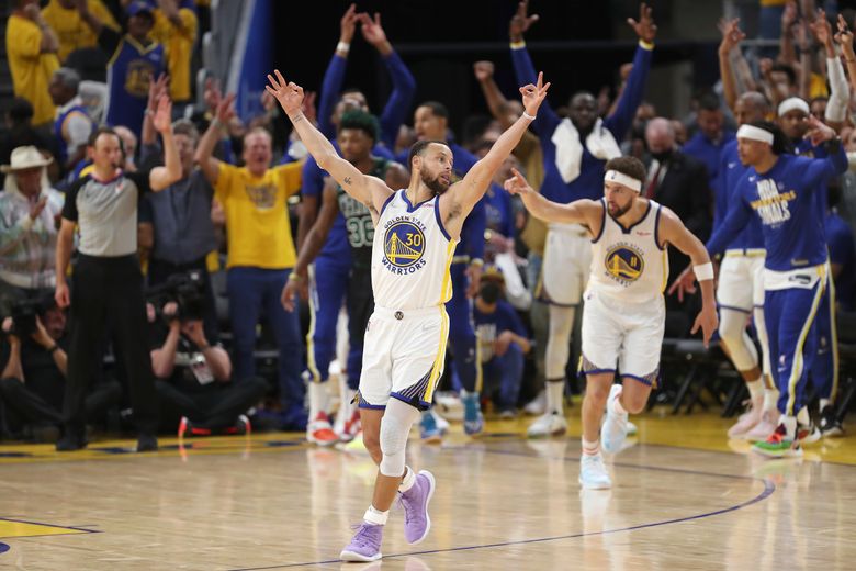 At long last, Warriors guard Steph Curry claims his first NBA Finals MVP  trophy - The Boston Globe