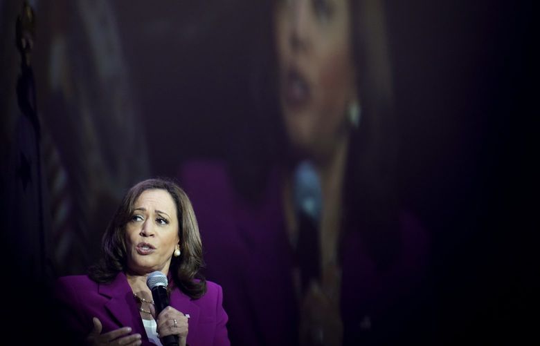 Vice President Kamala Harris speaks at an event as part of the Essence Festival of Culture in New Orleans, Saturday, July 2, 2022. (AP Photo/Gerald Herbert) LAGH112 LAGH112