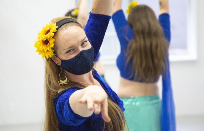 Rosen says practicing the basics of belly dance is always important. “It’s like ballet,” she says. “There’s never a time when you would stop working on technique.” Credit: Zach Powers