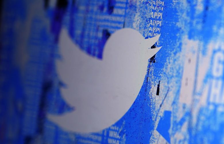 The Twitter splash page is seen on a digital device on April 25, 2022. (AP Photo/Gregory Bull, File) 