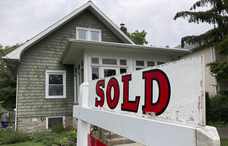 A sold sign is posted outside a single family home in a residential neighborhood, in Glenside, Pa., Wednesday, Aug. 4, 2021. (AP Photo/Matt Rourke, File) 