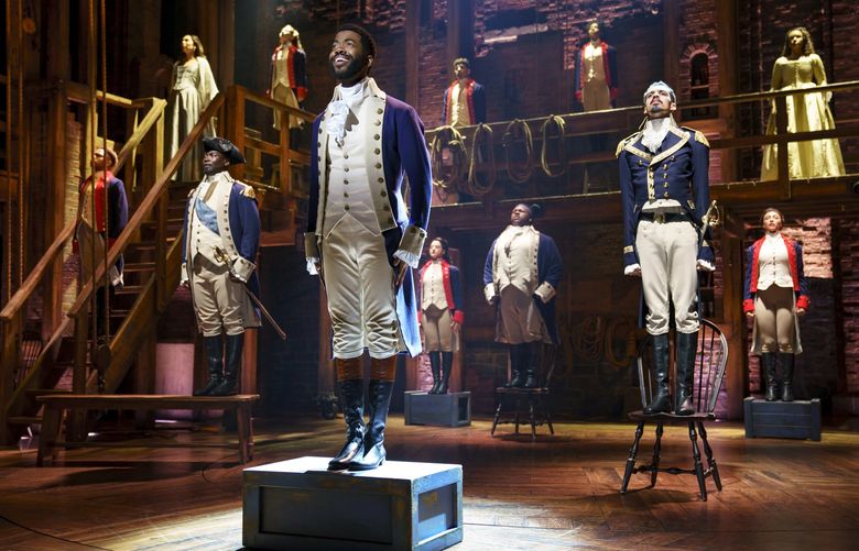 The company of the And Peggy national tour of “Hamilton.”