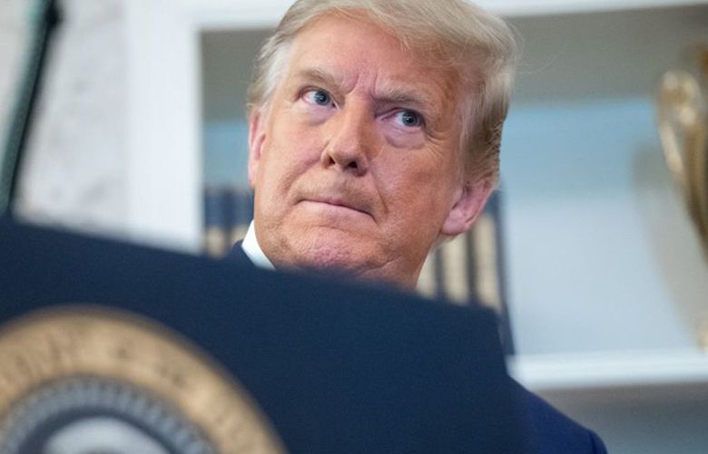 President Donald Trump in the Oval Office of the White House in Washington, D.C., on Dec. 7, 2020. (Saul Loeb/AFP via Getty Images/TNS) 53919865W 53919865W