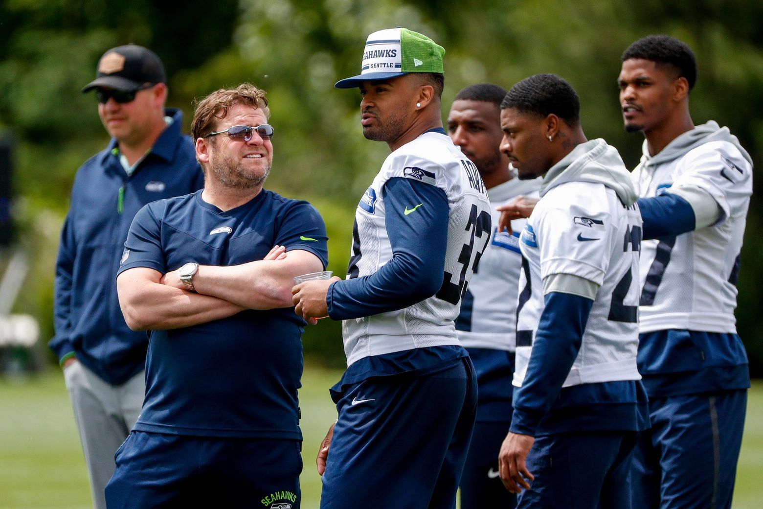 Seattle Seahawks strong safety Jamal Adams on the bench during the