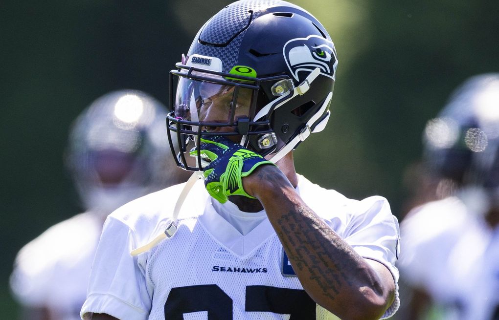 Seattle Seahawks safety Marquise Blair (27) during an NFL football game  against the Denver Broncos, Monday, Sept. 12, 2022, in Seattle, WA. The  Seahawks defeated the Bears 17-16. (AP Photo/Ben VanHouten Stock Photo -  Alamy