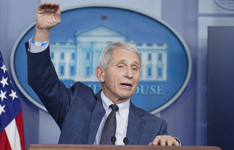 Dr. Anthony Fauci, director of the National Institute of Allergy and Infectious Diseases, speaks during the daily briefing at the White House in Washington, Wednesday, Dec. 1, 2021. (AP Photo/Susan Walsh)