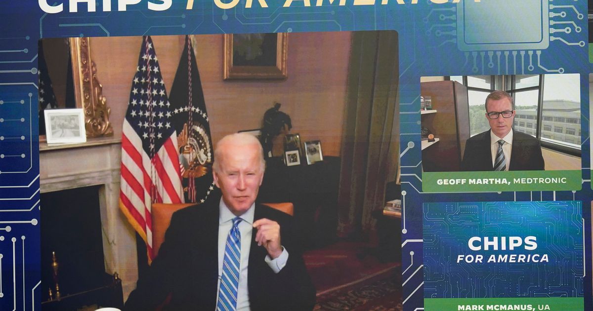 Biden presses computer chips case in advance of Senate vote The Seattle Times