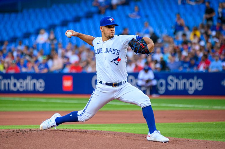 Toronto Blue Jays starting pitcher Jose Berrios throws during the