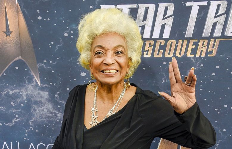 Original “Star Trek” cast member Nichelle Nichols poses at the premiere of the new television series “Star Trek: Discovery” on Tuesday, Sept. 19, 2017, in Los Angeles. (Photo by Chris Pizzello/Invision/AP) CACP101