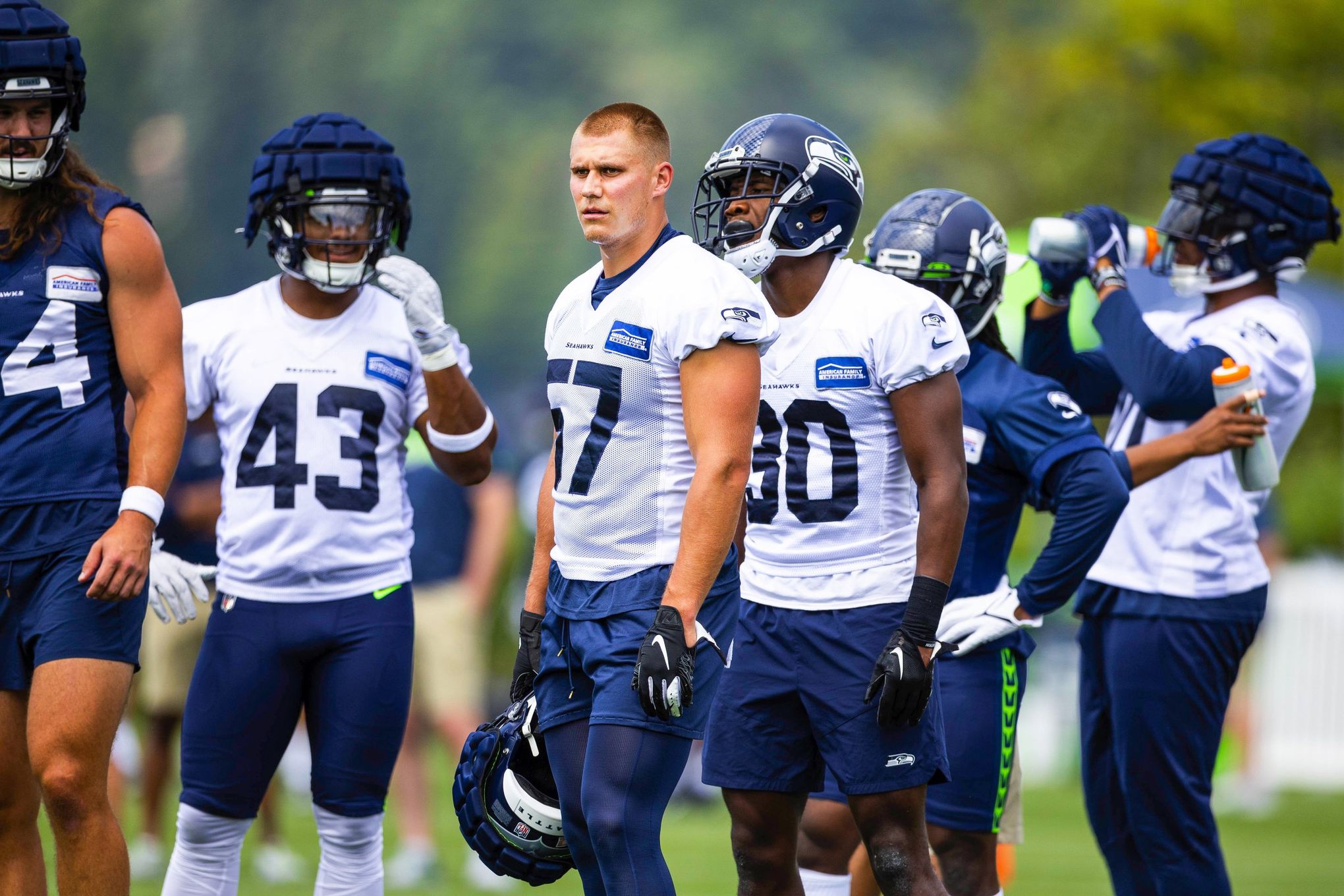 Brighton High School football team practices, preparing for the season