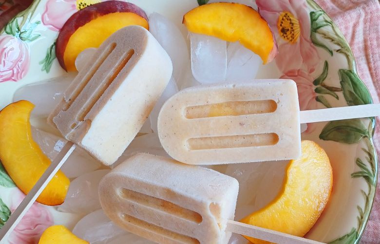 With just a hint of peach pie spices, these cool summertime treats hit the spot on a hot day.