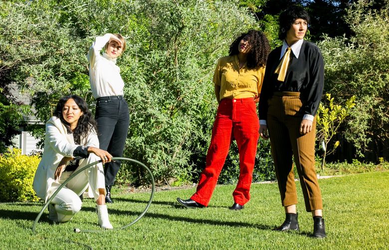 From left, La Luz’s Shana Cleveland, Alice Sandahl, Audrey Johnson and Lena Simon.