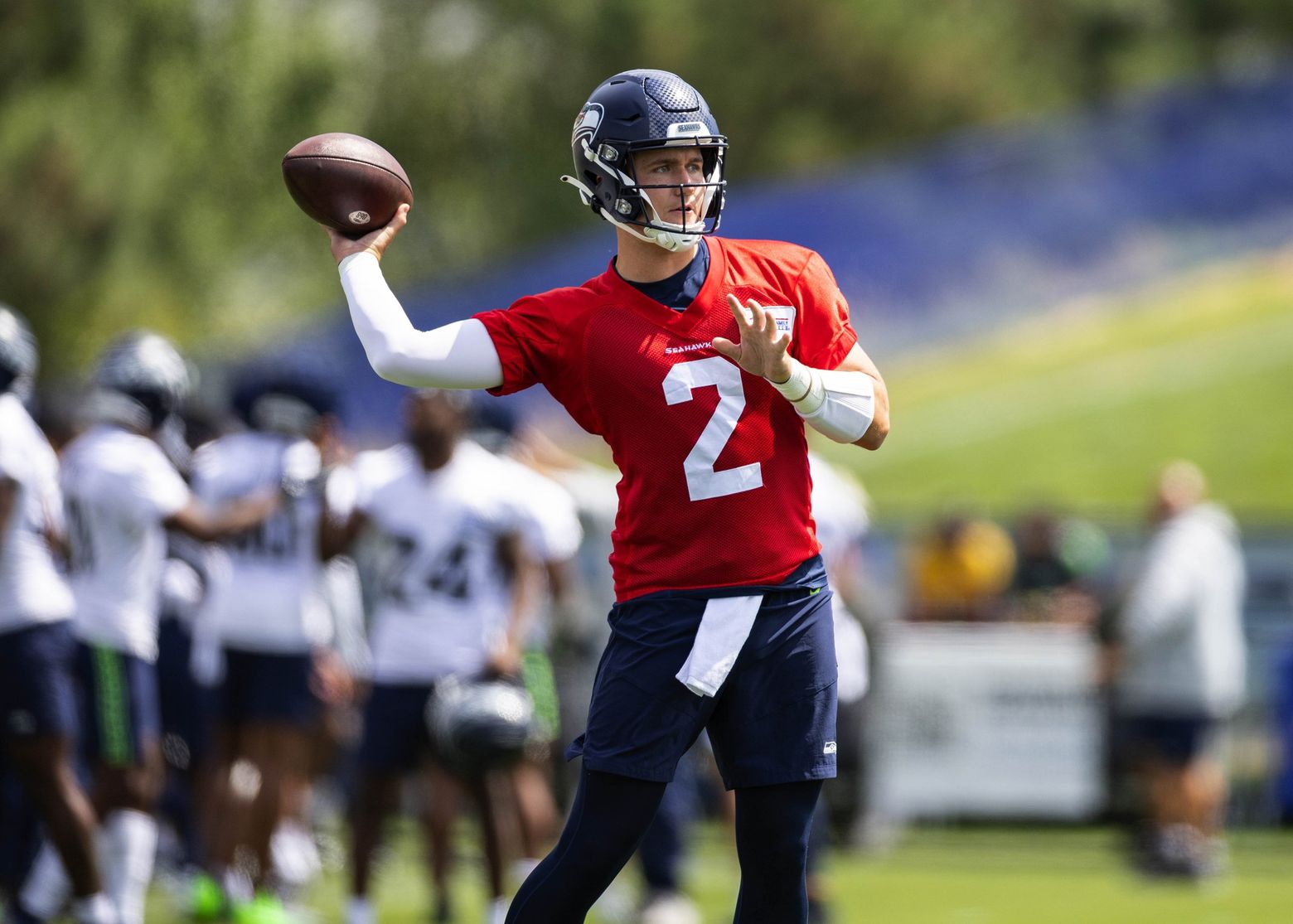 Drew Lock and Noah Fant connect on huge play, in Seahawks uniforms