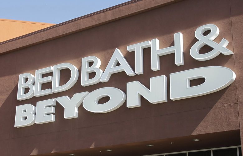FILE – A Bed Bath and Beyond sign is shown in Mountain View, Calif. (AP Photo/Paul Sakuma, File) 