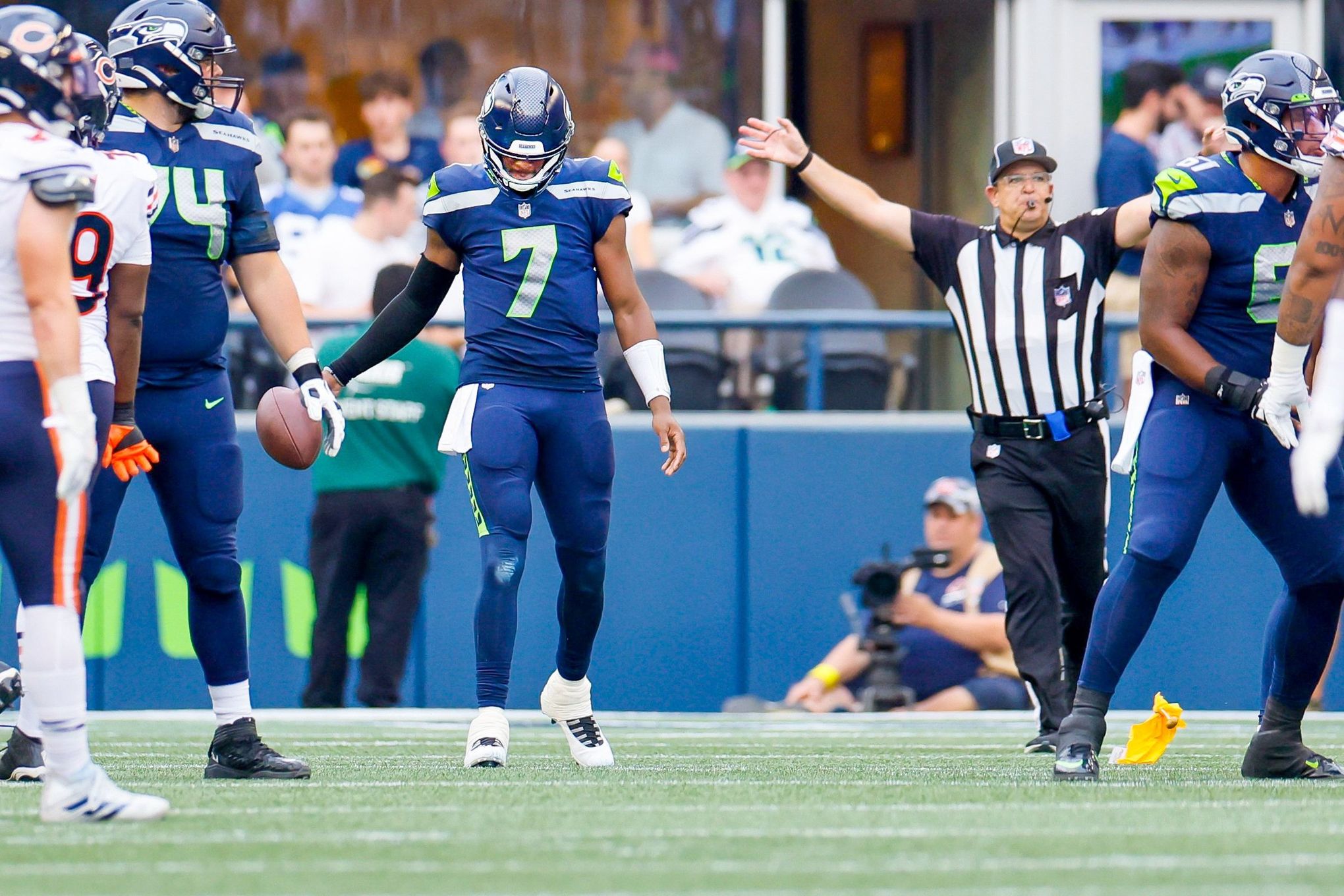 Seattle Seahawks Defense Sacks Denver Broncos QB Drew Lock During Preseason  Week 2 Game At Lumen Field