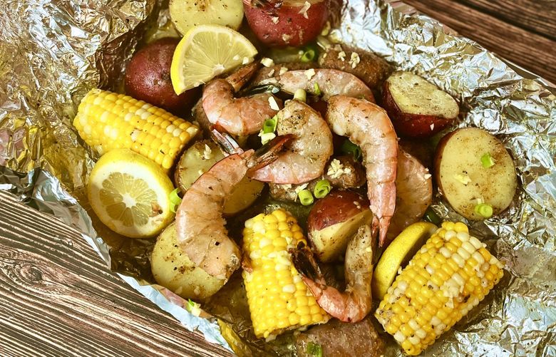 Labor Day is the perfect time to throw some “seafood boil” packets on the grill to enjoy alongside your hotdogs and burgers.