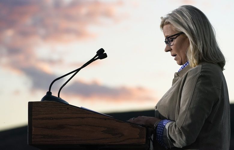 FILE – Rep. Liz Cheney, R-Wyo., speaks Aug. 16, 2022, at a primary Election Day gathering in Jackson, Wyo. Cheney lost to Republican opponent Harriet Hageman in the primary. Cheney is openly considering a presidential run. But in the days since she lost her Wyoming congressional primary, would-be supporters have expressed skepticism about a White House bid. (AP Photo/Jae C. Hong, File) WX201 WX201