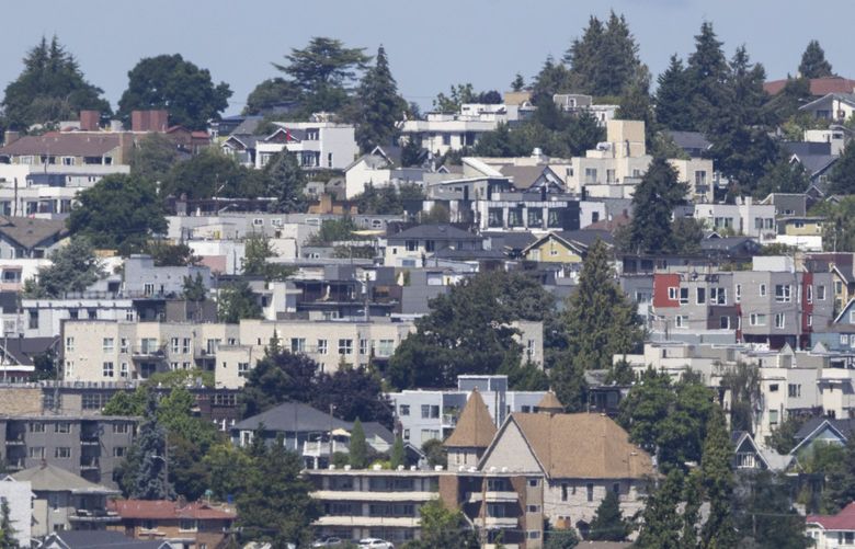 Homes shot from the east side of Lake Union in Seattle, looking northwest, shot Friday, August 5, 2022. There simply aren’t enough homes in the Seattle area. It’s a long-standing problem here, as it is in other major coastal cities.
A new report finds that this problem has spread to parts of the country where, until recently, housing was more abundant and affordable, even in America’s interior. In the Northwest, it’s not just an issue in the Seattle and Portland areas.
221199