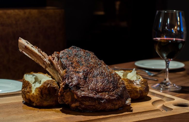 Woodinville’s new Walla Walla Steakhouse features a massive bone-in ribeye carved tableside, plus some more affordable cuts and a killer smoked prime rib.