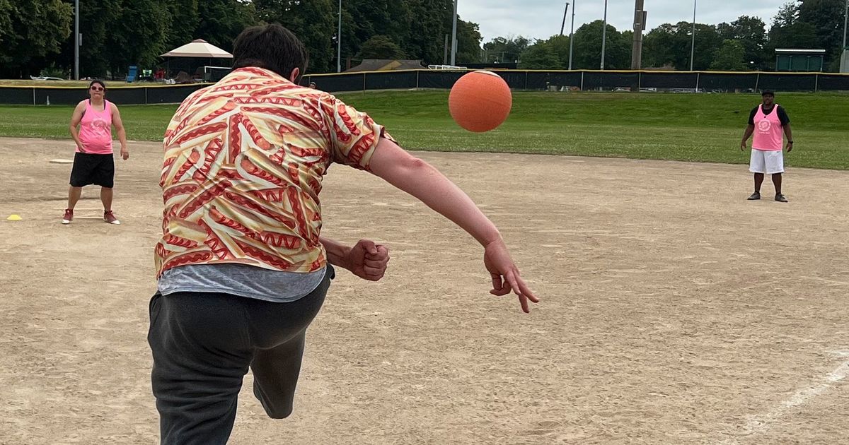 Kickball teams from Seattle and Portland meet for fun, competition