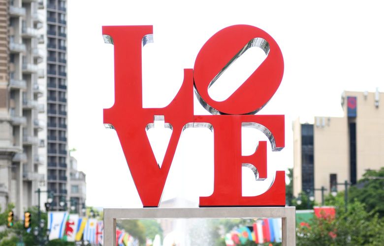 Robert Indiana’s LOVE sculpture is the most famous piece of public art in Philadelphia.