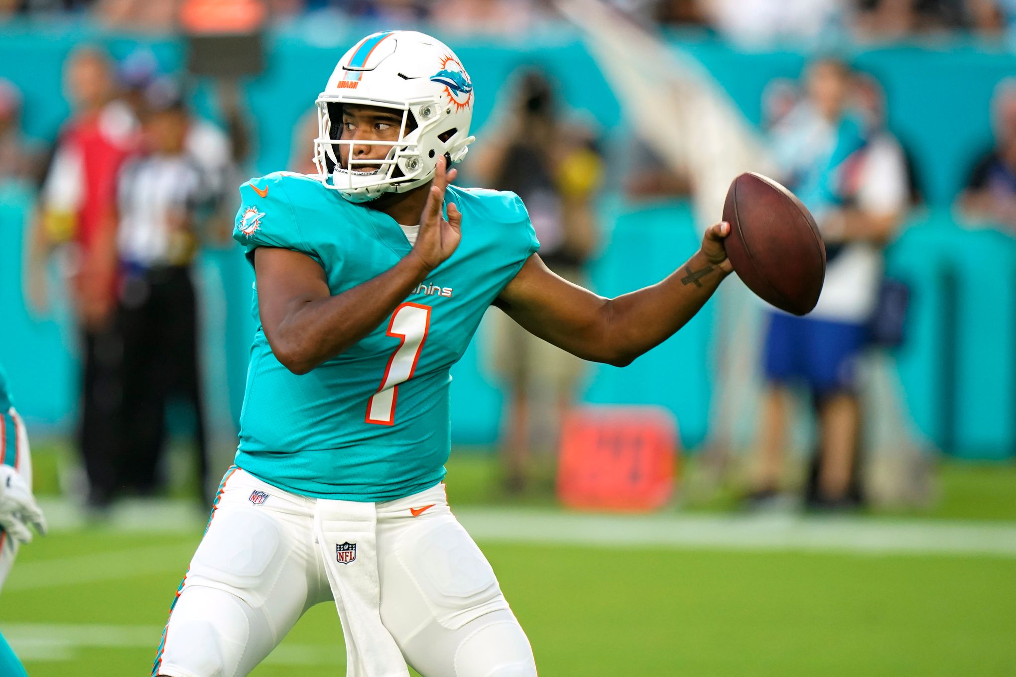 Tagovailoa leads TD drive in preseason debut to help Dolphins over