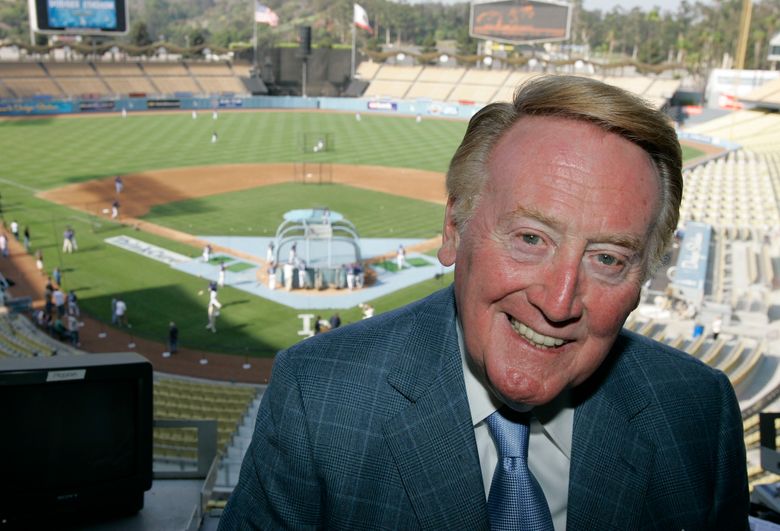 Vin Scully Honored by Dodgers with Jersey Patch for Rest of Season